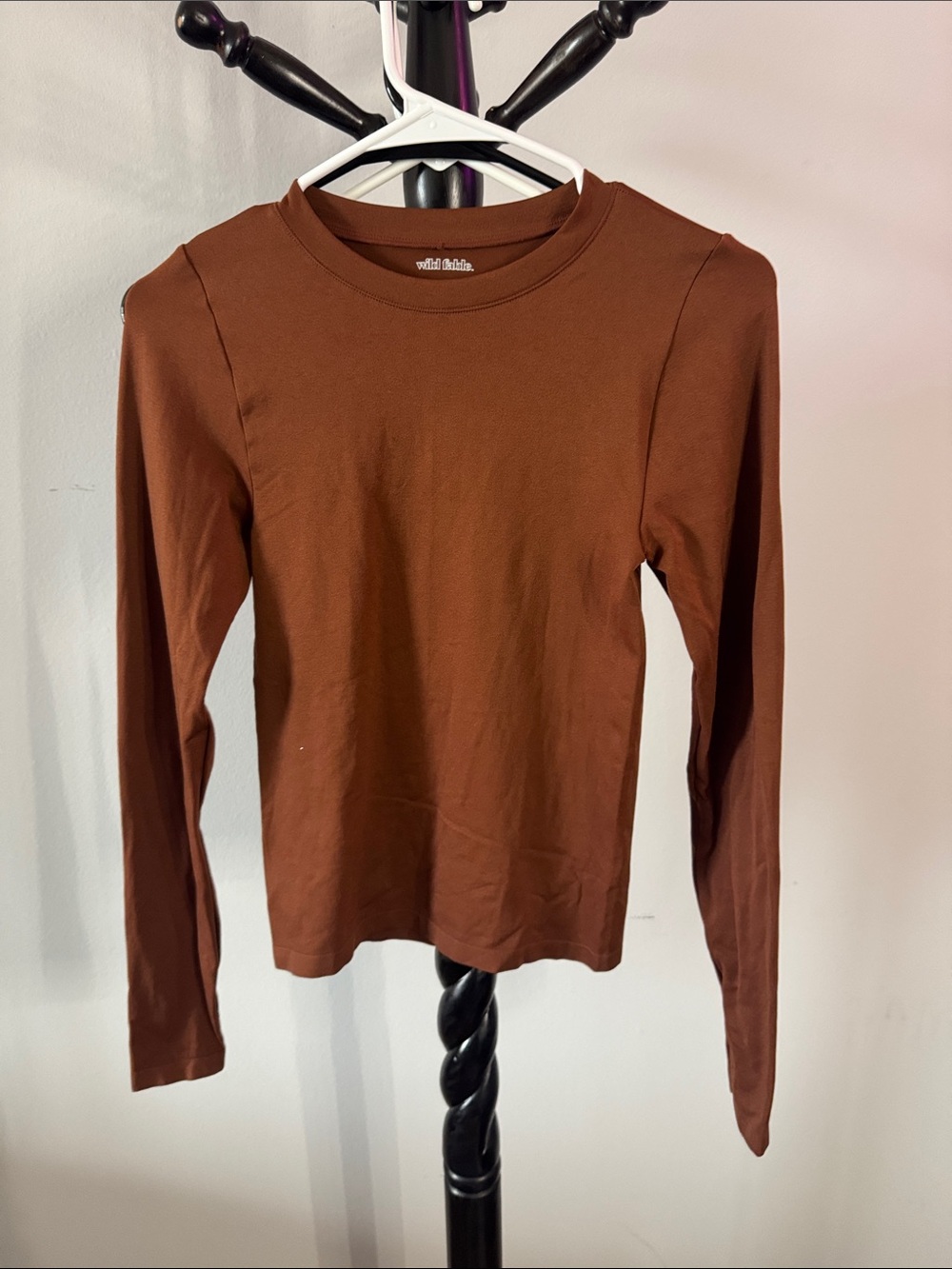 wild fable Brown Long Sleeve Crewneck Top